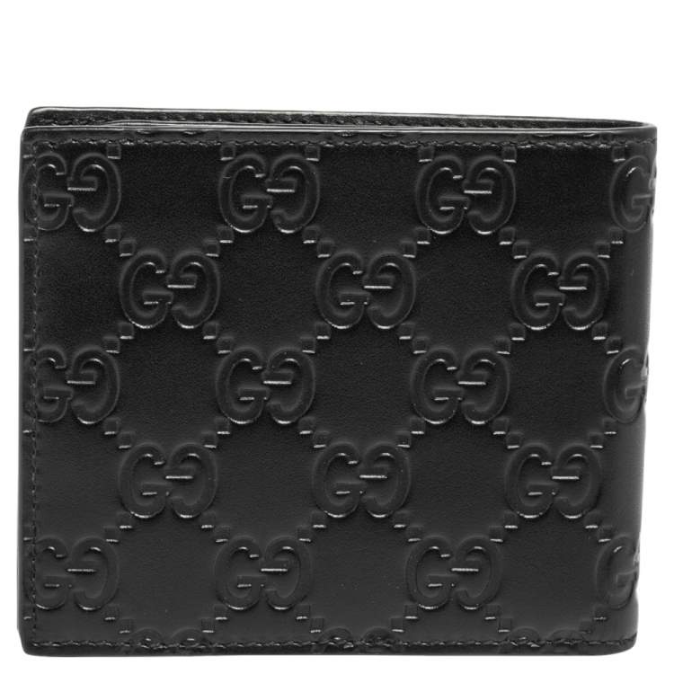 مملوكة مسبقًا Gucci Black Signature Leather Bifold Wallet