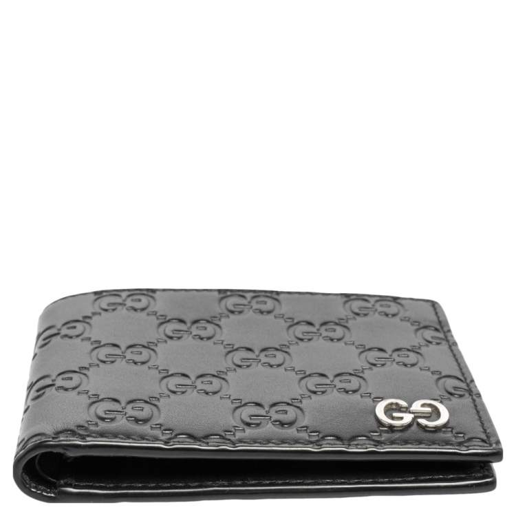 مملوكة مسبقًا Gucci Black Signature Leather Bifold Wallet