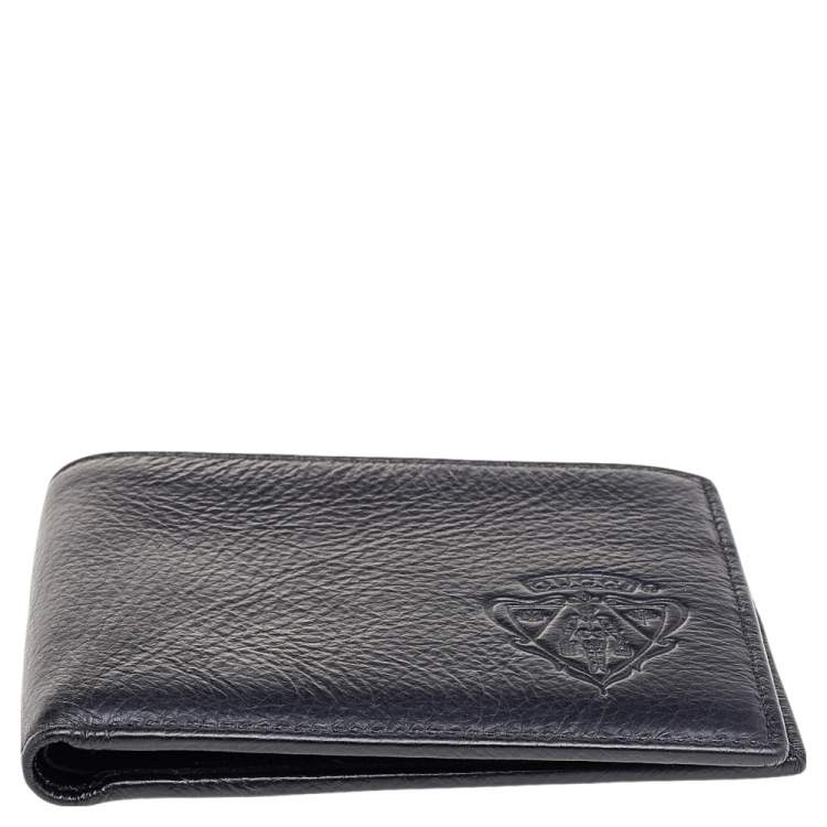 Pre Owned Gucci Black Leather Bifold Wallet 