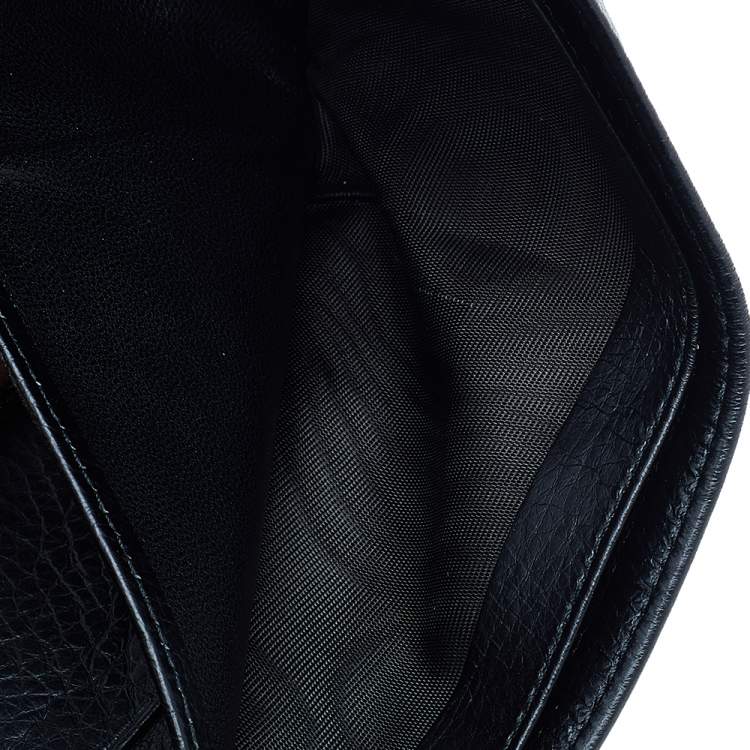 Pre Owned Gucci Black Leather Bifold Wallet 