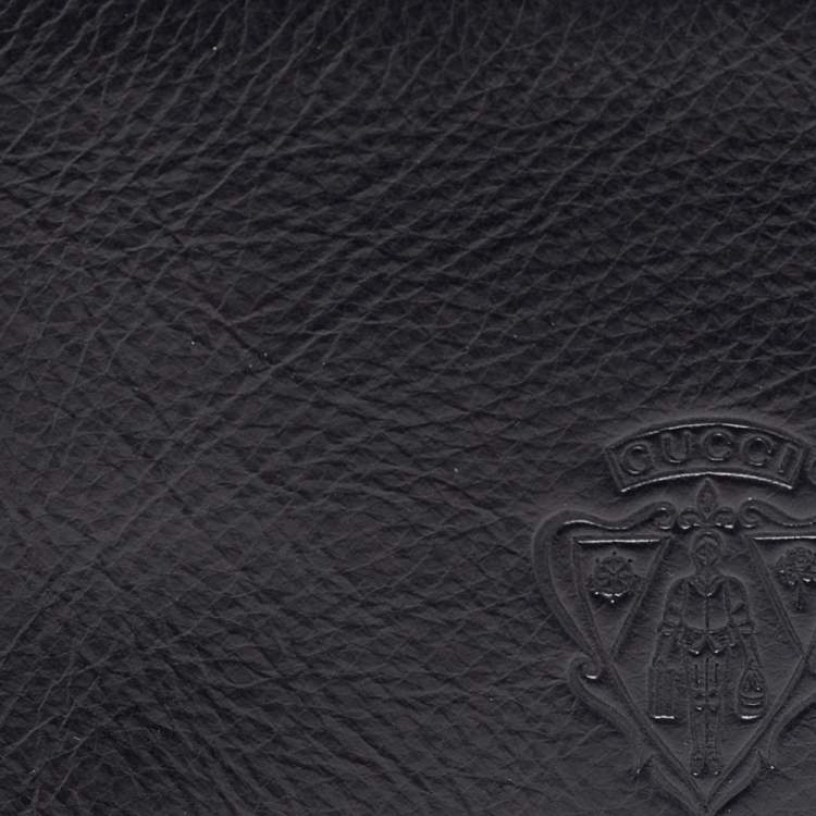 Pre Owned Gucci Black Leather Bifold Wallet 
