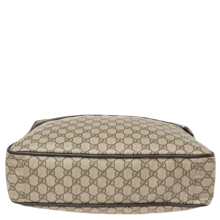 Pre Owned Gucci Beige/Brown GG Coated Canvas And Leather Medium Briefcase