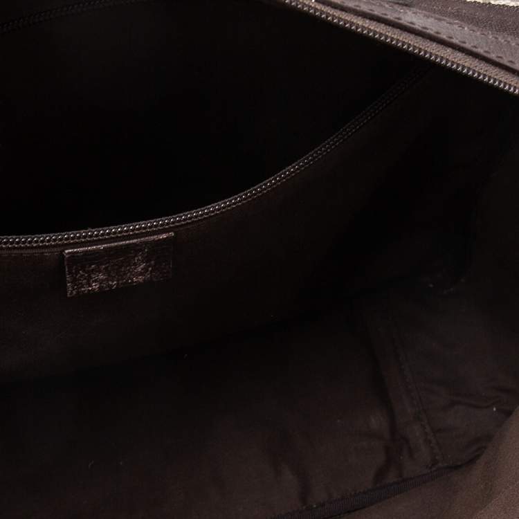 Pre Owned Gucci Beige/Brown GG Coated Canvas And Leather Medium Briefcase