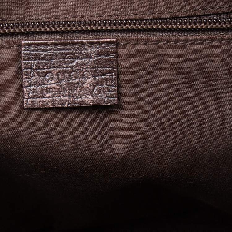 Pre Owned Gucci Beige/Brown GG Coated Canvas And Leather Medium Briefcase