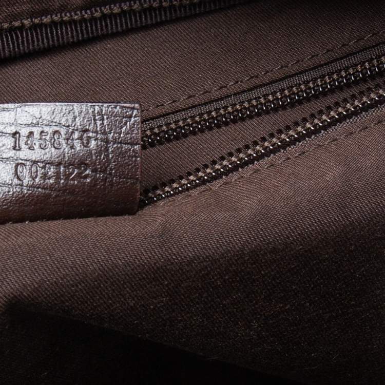 Pre Owned Gucci Beige/Brown GG Coated Canvas And Leather Medium Briefcase