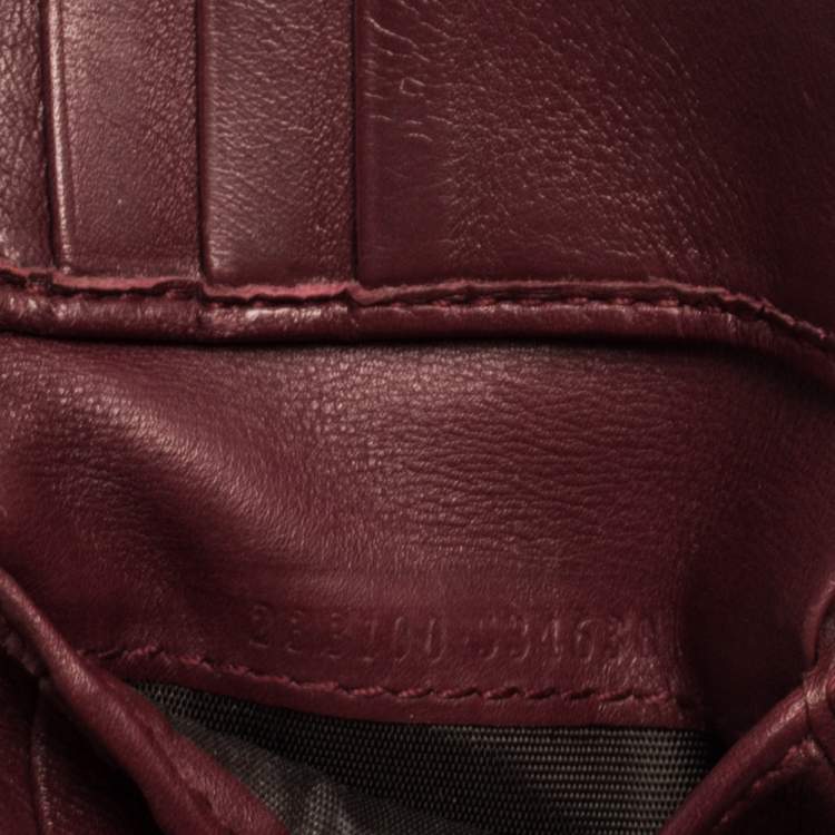 Pre Owned Gucci Red Guccissima Leather Bifold Wallet