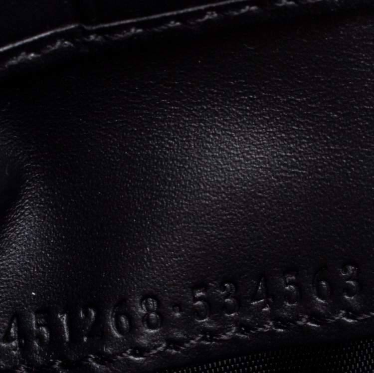 Pre Owned Gucci Black GG Supreme Canvas Kingsnake Print Bifold Wallet