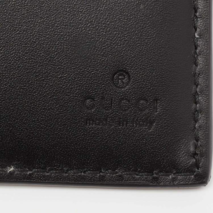 مملوكة مسبقًا Gucci Black/Grey GG Supreme Canvas Tiger Print Bifold Wallet