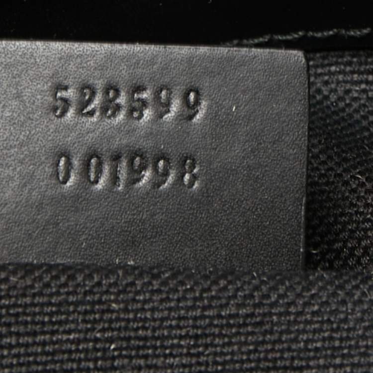 Pre Owned Gucci Black GG Supreme Canvas and Leather Small Messenger Bag