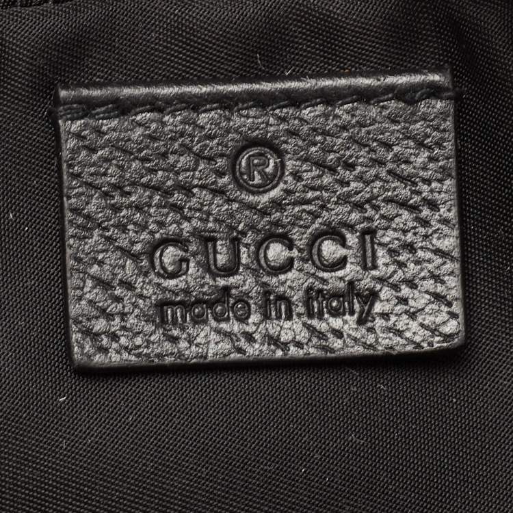 Pre Owned Gucci Black GG Nylon and Leather Off the Grid Wash Bag