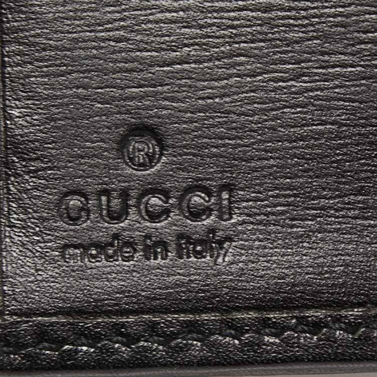 Pre Owned Gucci Black GG Canvas and Leather Wed Bifold Wallet