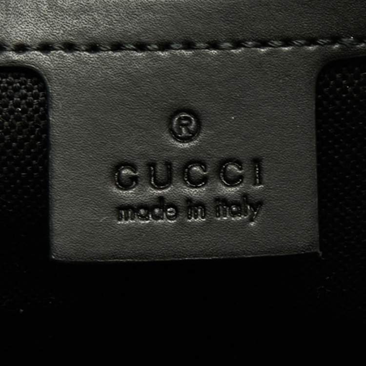 Pre Owned Gucci Black GG Supreme Canvas And Leather Large Carry On Duffel Bag