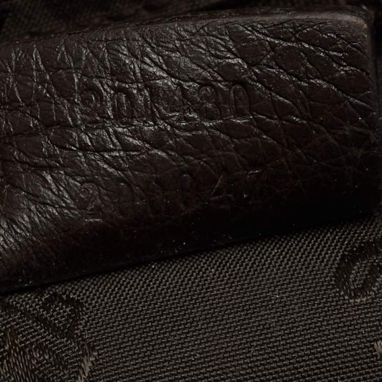 Pre Owned Gucci Dark Brown Guccissima Leather Briefcase Bag