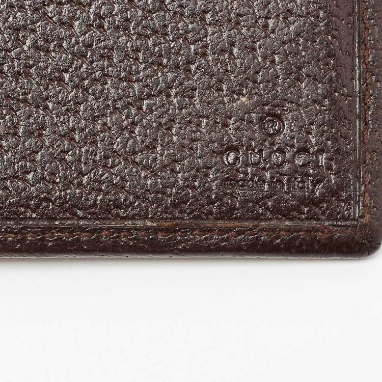 Pre Owned Gucci Beige GG Supreme Canvas and Leather Web Bifold Wallet