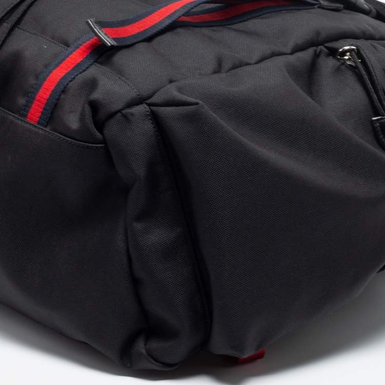 Pre Owned Gucci Black Nylon Techpack Backpack