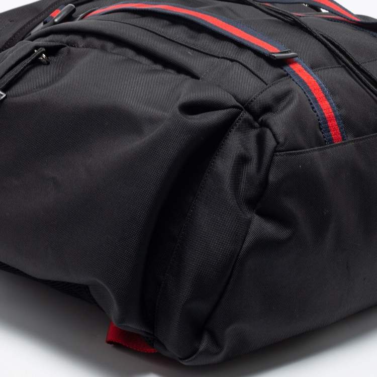 Pre Owned Gucci Black Nylon Techpack Backpack