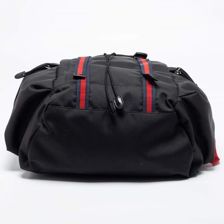 Pre Owned Gucci Black Nylon Techpack Backpack