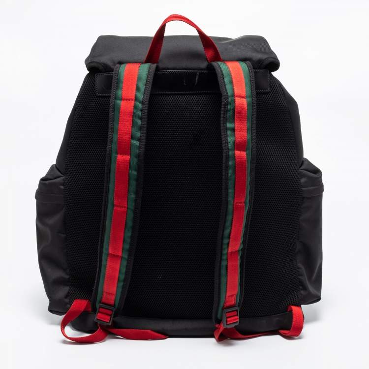 Pre Owned Gucci Black Nylon Techpack Backpack
