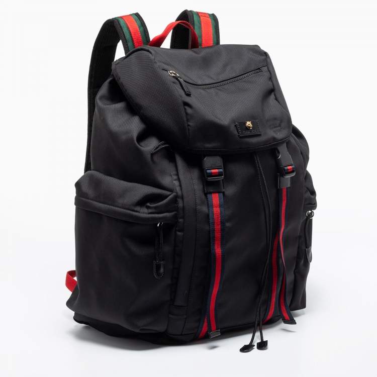Pre Owned Gucci Black Nylon Techpack Backpack