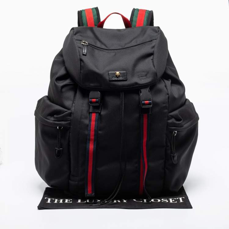 Pre Owned Gucci Black Nylon Techpack Backpack