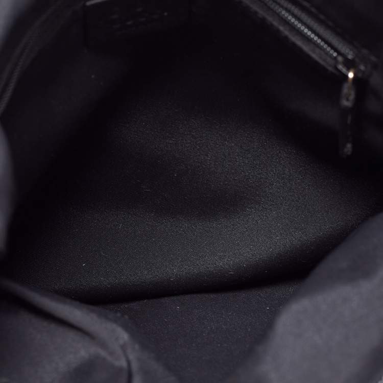 Pre Owned Gucci Black Suede and Guccissima Leather Messenger Bag