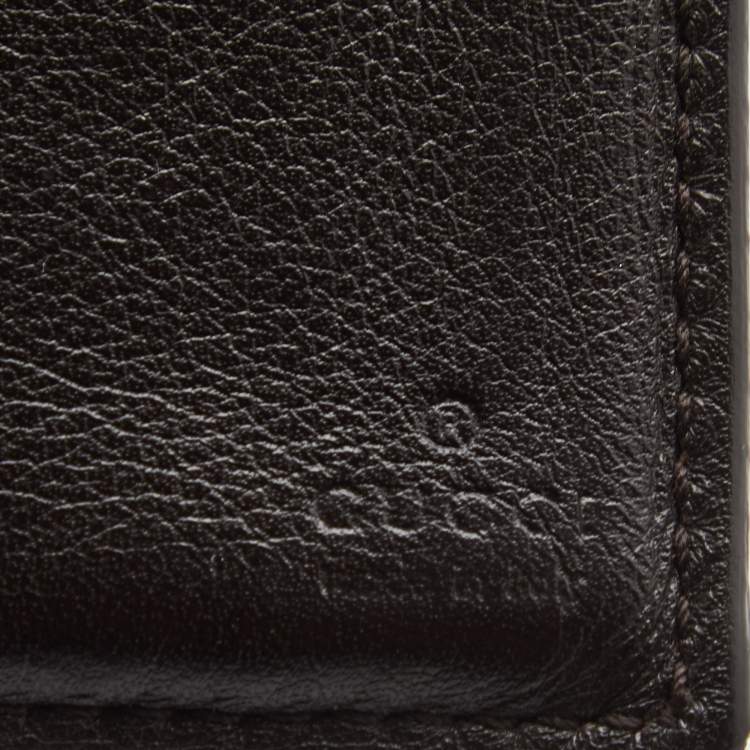 Pre Owned Gucci Brown Guccissima Leather Bifold Card Case