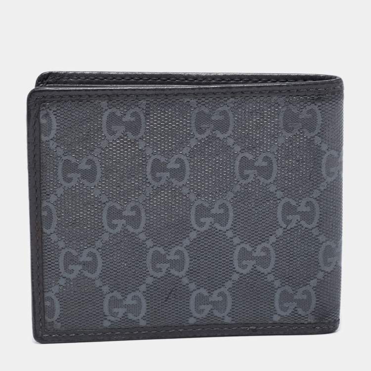 Pre Owned Gucci Grey GG Emprime Canvas Bifold Compact Wallet