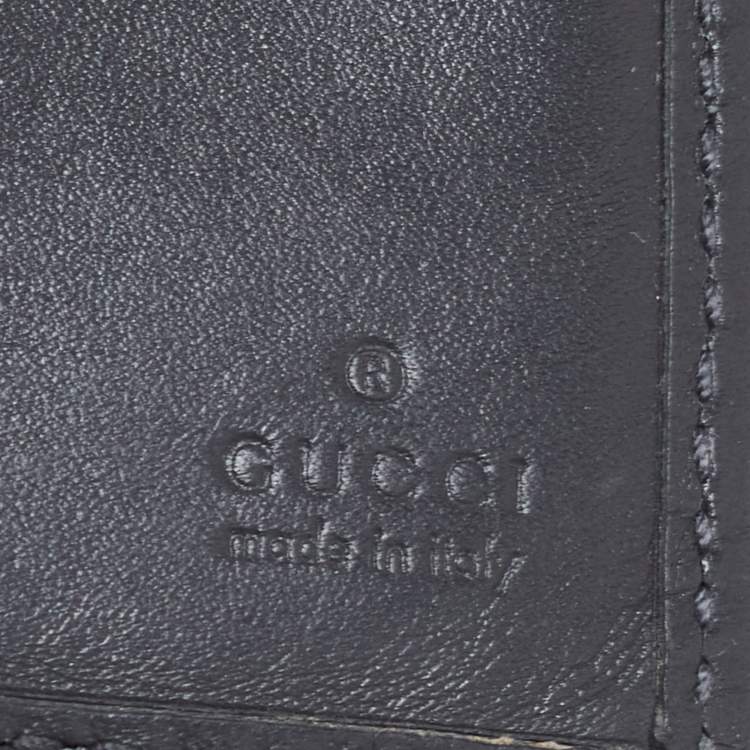 Pre Owned Gucci Grey GG Emprime Canvas Bifold Compact Wallet