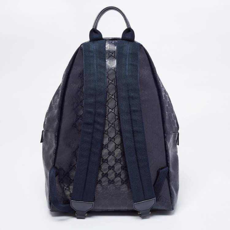 مملوكة مسبقًا Gucci Blue Guccissima Leather Backpack