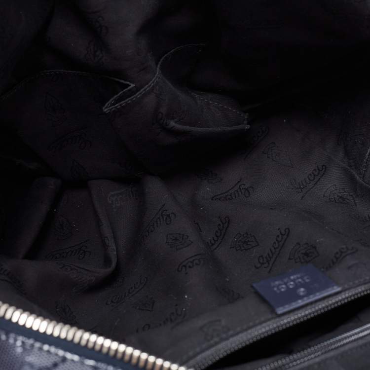 مملوكة مسبقًا Gucci Blue Guccissima Leather Backpack