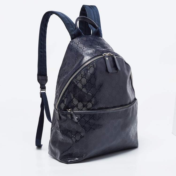 مملوكة مسبقًا Gucci Blue Guccissima Leather Backpack