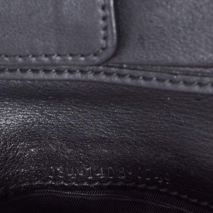 Pre Owned Gucci Black Leather Bifold Wallet 