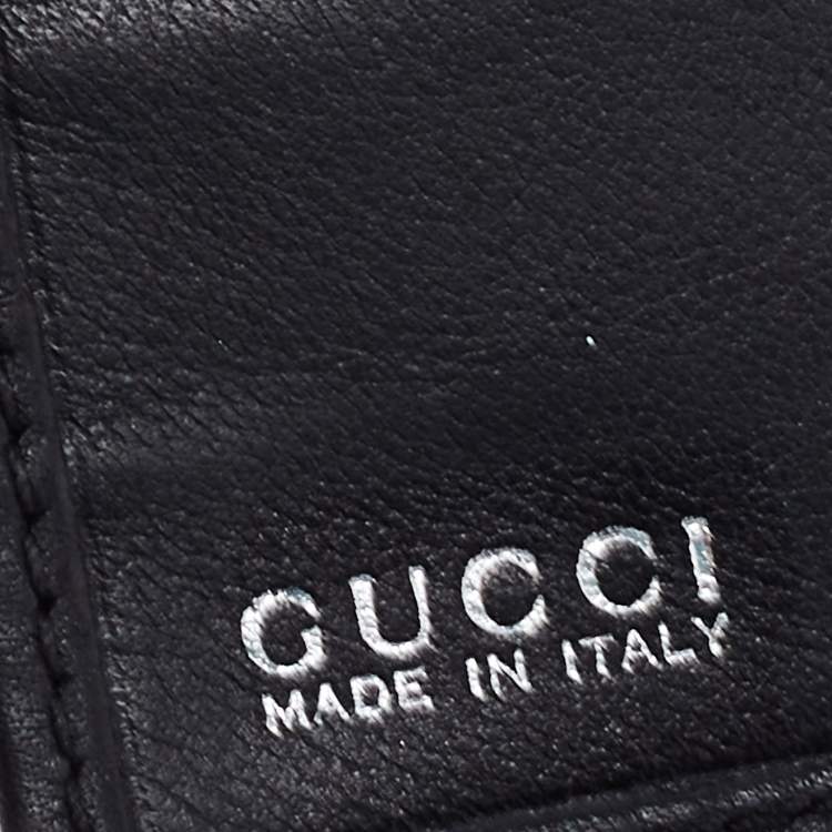 Pre Owned Gucci Black Leather Bifold Wallet 