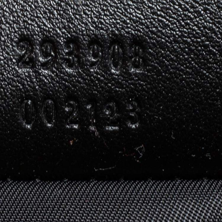 Pre Owned Gucci Black GG Imprime Canvas and Leather Trolley Suitcase