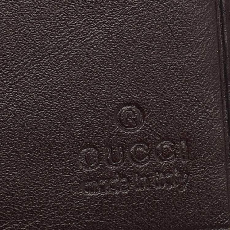 Pre Owned Gucci Beige/Brown GG Canvas and Leather Bifold Wallet