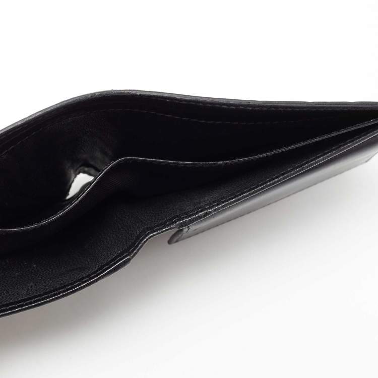Pre Owned Gucci Black Guccissima Leather Bifold Wallet