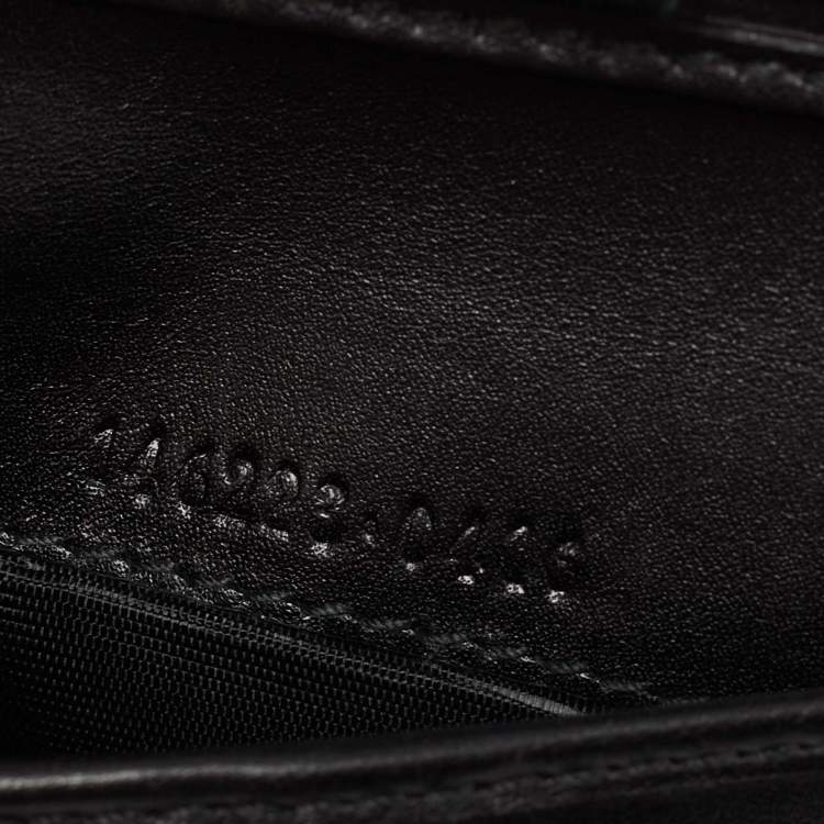Pre Owned Gucci Black Guccissima Leather Bifold Wallet
