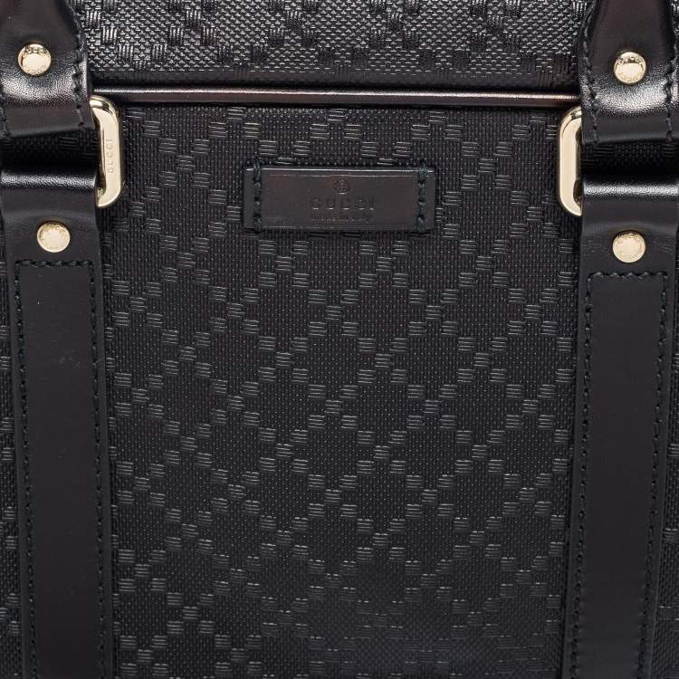 مملوكة مسبقًا Gucci Black Bright Diamante Leather Briefcase