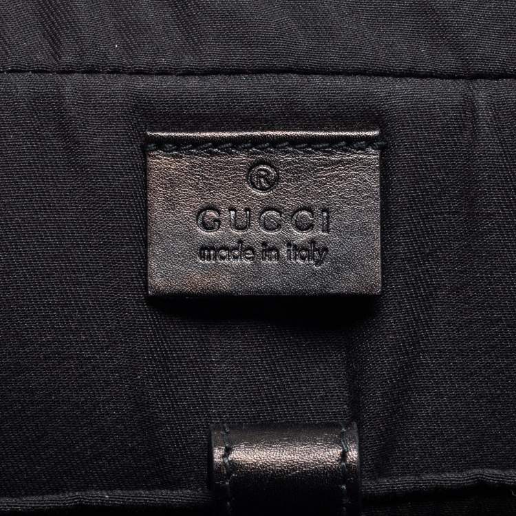 مملوكة مسبقًا Gucci Black Bright Diamante Leather Briefcase