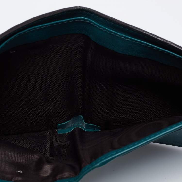 مملوكة مسبقًا Gucci Green Microguccissima Leather Bifold Wallet