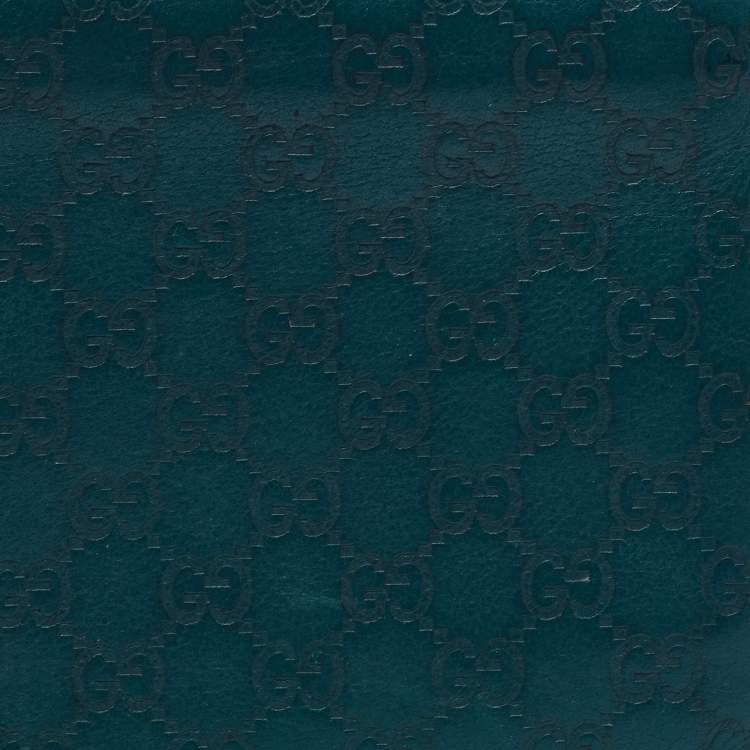 مملوكة مسبقًا Gucci Green Microguccissima Leather Bifold Wallet