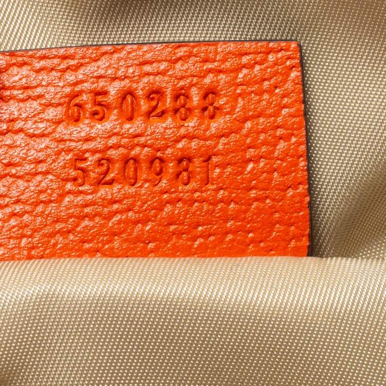 Pre Owned Gucci X The North Face Beige/Orange GG Canvas And Leather Backpack