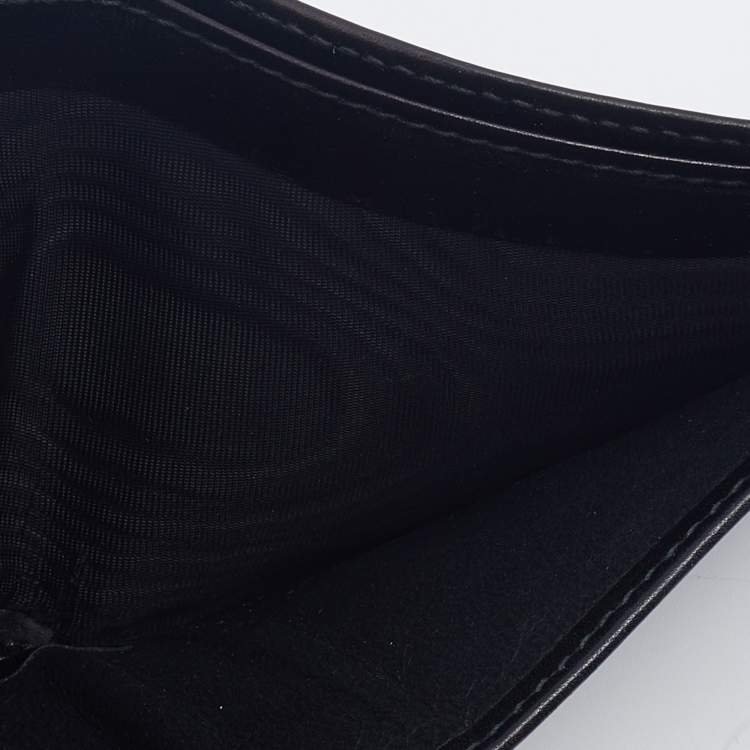 Pre Owned Gucci Black Leather Horsebit Bifold Wallet