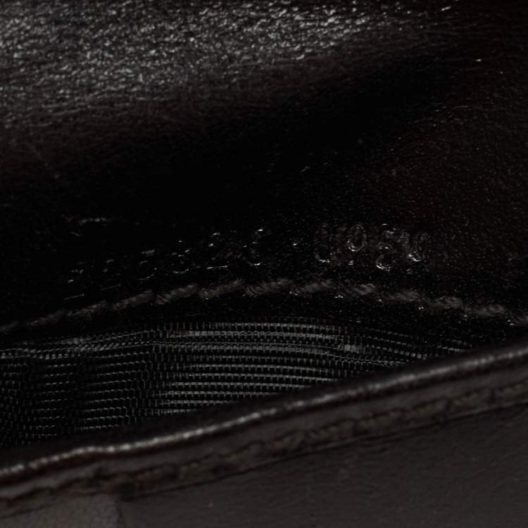 مملوكة مسبقًا Gucci Black GG Canvas and Leather Bifold Wallet