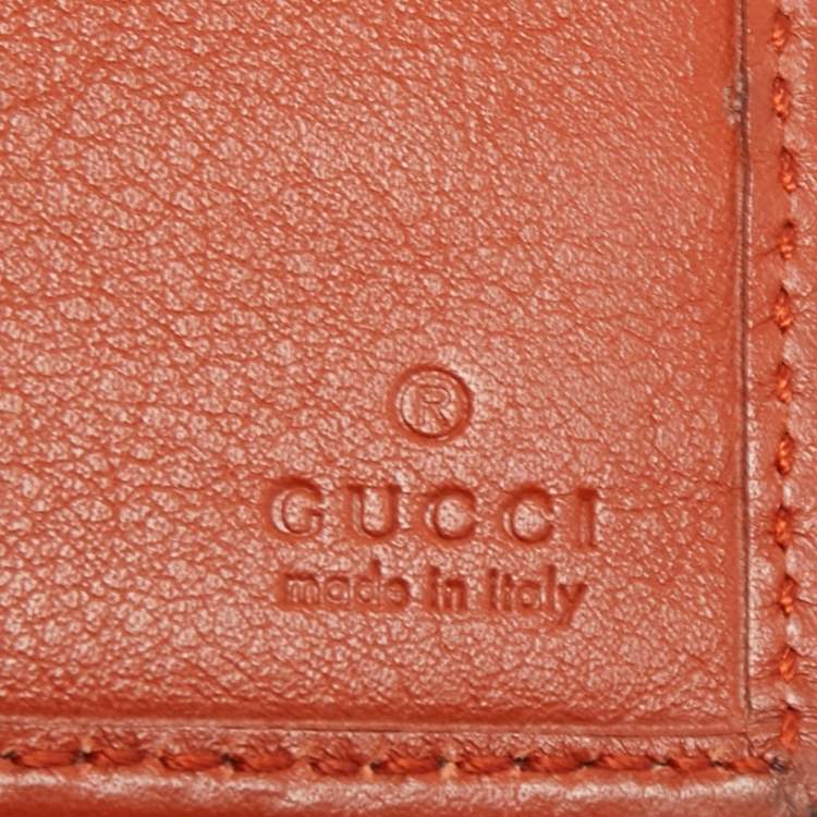 مملوكة مسبقًا Gucci Beige/Orange GG Supreme Canvas Web Bifold Wallet