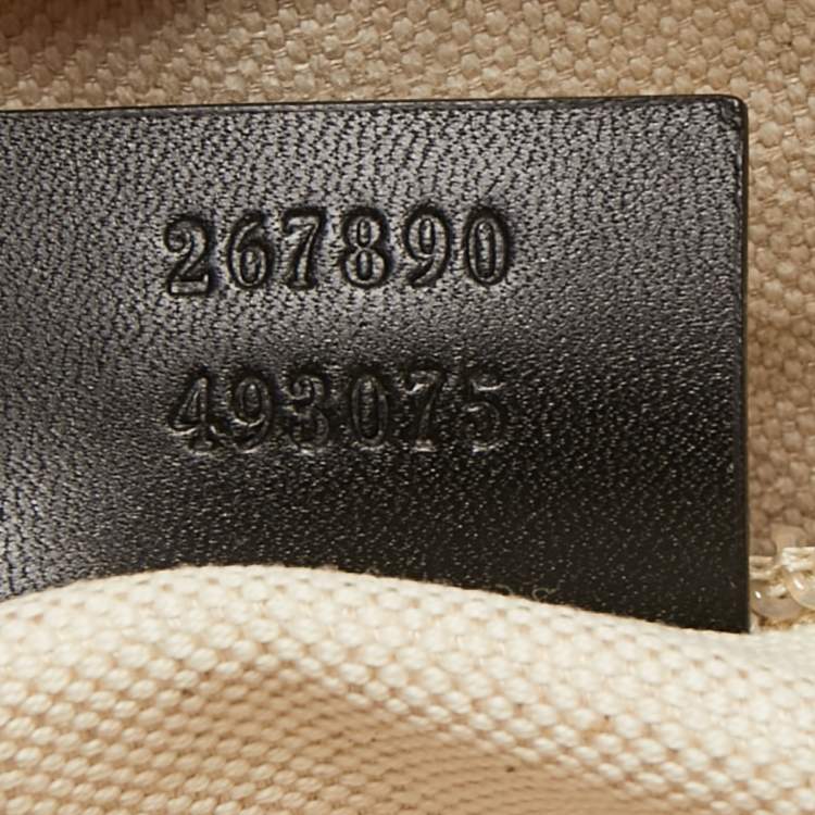 Pre Owned Gucci Beige/Ebony Diamante Supreme Canvas Brief Laptop Bag