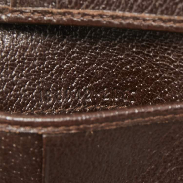 Pre Owned Gucci Beige/Dark Brown GG Supreme Canvas Web Bifold Wallet