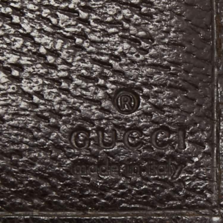 Pre Owned Gucci Beige/Dark Brown GG Supreme Canvas Web Bifold Wallet