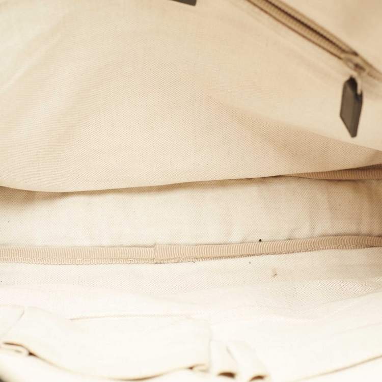 Pre Owned Gucci Beige/Ebony Diamante Supreme Canvas Brief Laptop Bag