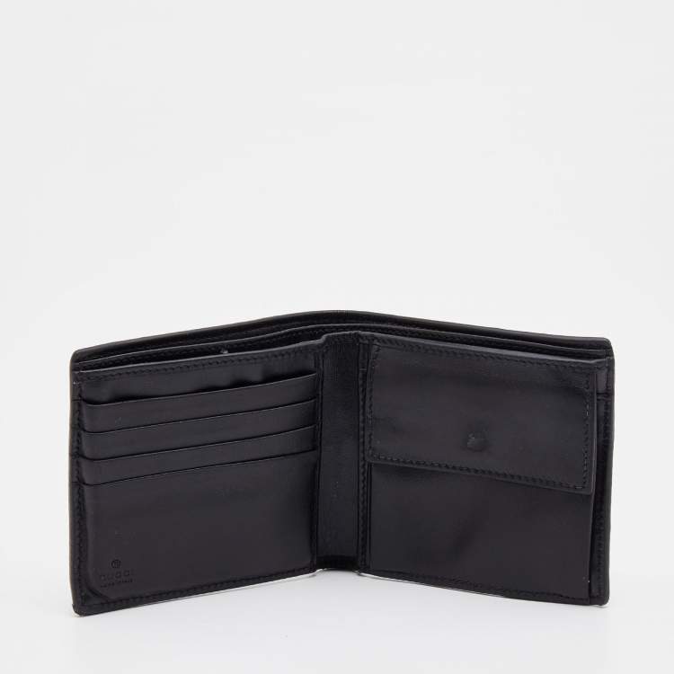 مملوكة مسبقًا Gucci Black Guccissima Leather Bifold Wallet